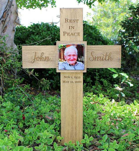 Photo Memorial Cross Personalized For Your Loved One Handmade