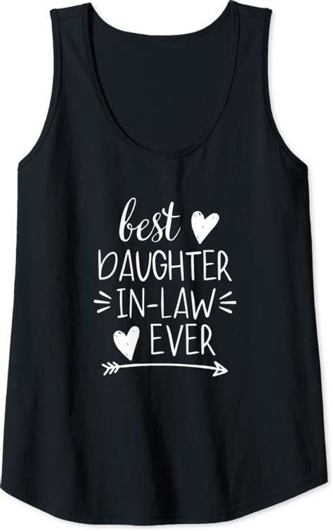 Womens Best Daughter In Law Ever Hearts Arrow Daughter In Law Tank Top Uk Fashion