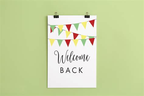 Welcome Back Sign Free Printable Download Faking It Fabulous