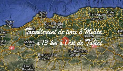 A propos de la ficr. Tremblement de terre de 5.0 degrés à Médéa (actualisé ...