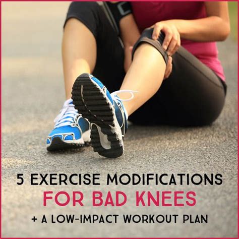 5 Exercise Modifications For Bad Knees And A Low Impact Workout Plan