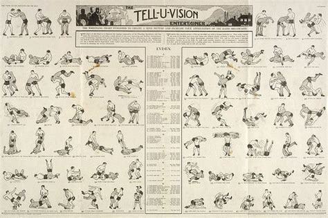 The Tell U Vision Entertainer The Wrestling Chart C 1930s