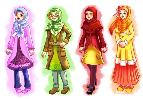 Gambar Kartun Muslimah Yang Keren Dan Cantik Animasi Korea Meme Lucu