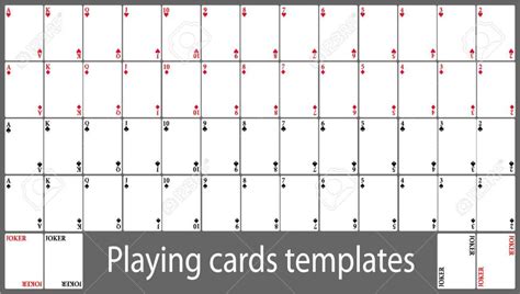 Deck Of Cards Template Sample Professional Templates