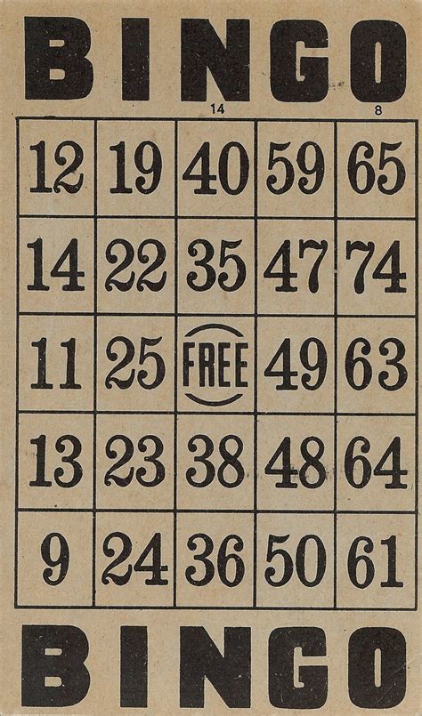Vintage Transogram Bingo Card Green And Whiteassemblager Printable
