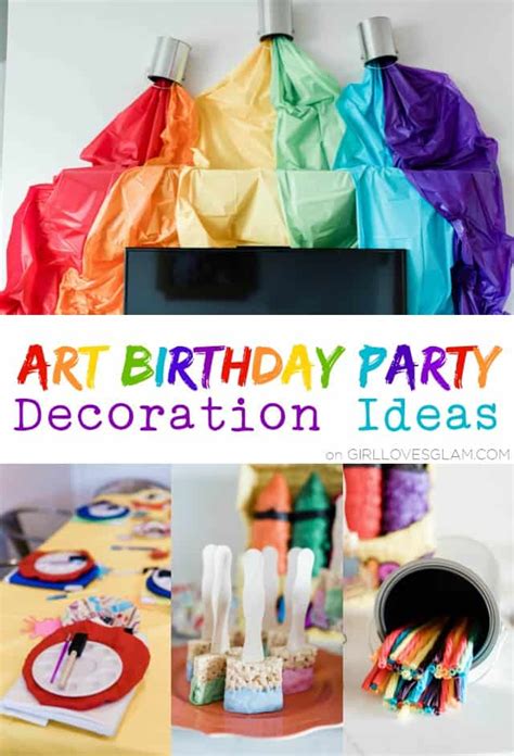 Art Birthday Party Decorations Girl Loves Glam