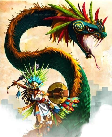 Quetzalcoatl Mythology Of The Aztec Feathered Serpent God Mayan Art Aztec Art Dragon Art