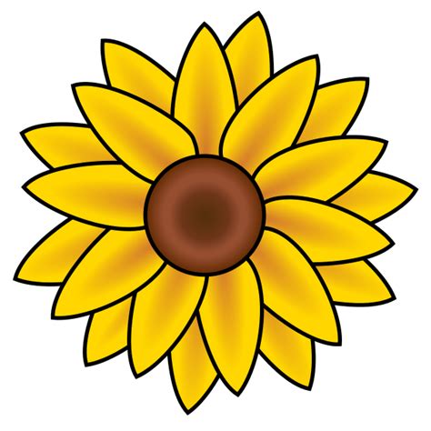 Download File:Sunflower clip art.svg