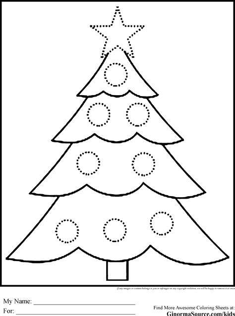 Free christmas coloring pages to print and color. Christmas tree coloring page | The Sun Flower Pages