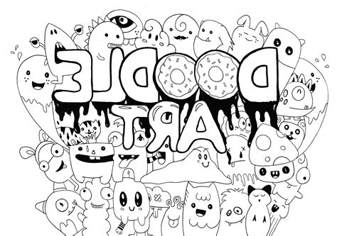 Kawaii Doodle Coloriage Doodle Art Coloriages Pour Enfants Images And