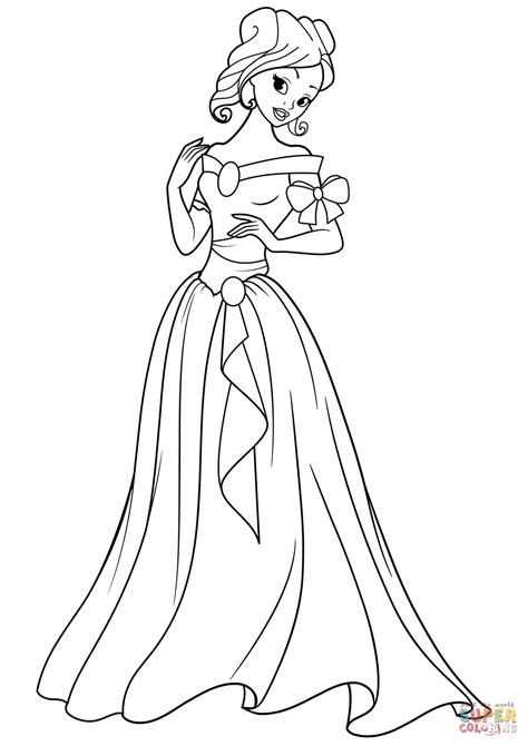 Beautiful Princess Coloring Page Free Printable Coloring Pages