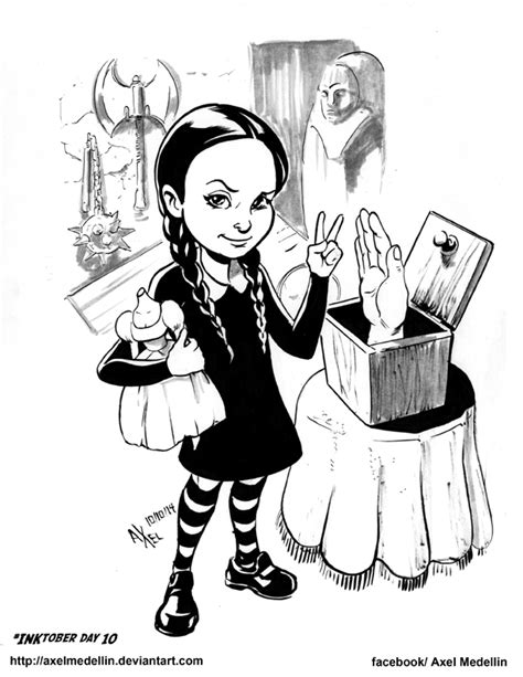 Would you like to change the currency to. #INKtober10: Wednesday Addams by AxelMedellin on DeviantArt