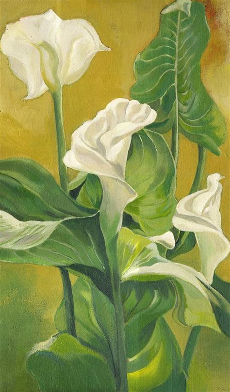 Calla Lilies Painting Painting By Alfred Ng
