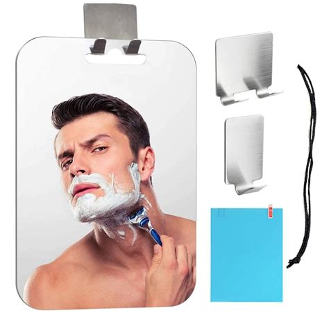 Acrylic Anti Fog Mirror Bathroom Tools Shower Shaving Fogless Mirror Washroom Travel Accessories