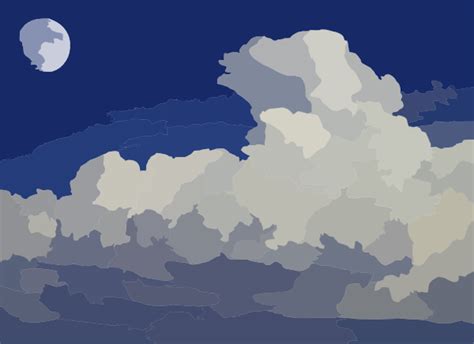 Moon And Clouds Clip Art At Vector Clip Art