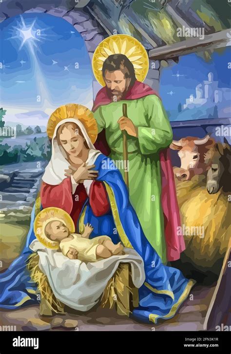 Navidad Sagrada Familia Niño Jesús De Nazaret Biblia Nacimiento