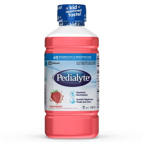 Pedialyte Strawberry Electrolyte Solution 2 Pack 1 Liter Each