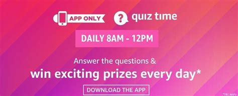 Amazon Quiz Answers Today 25 March 2021 Win Huami Smart Watch