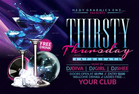 Thirsty Thursdays Flyer By Hedygraphics Graphicriver