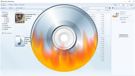 Burn A Music Cd With Windows Media Player Youtube