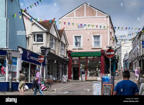 A View Of Streets In Falmouth Town Centre Cornwall Stock Photo Alamy