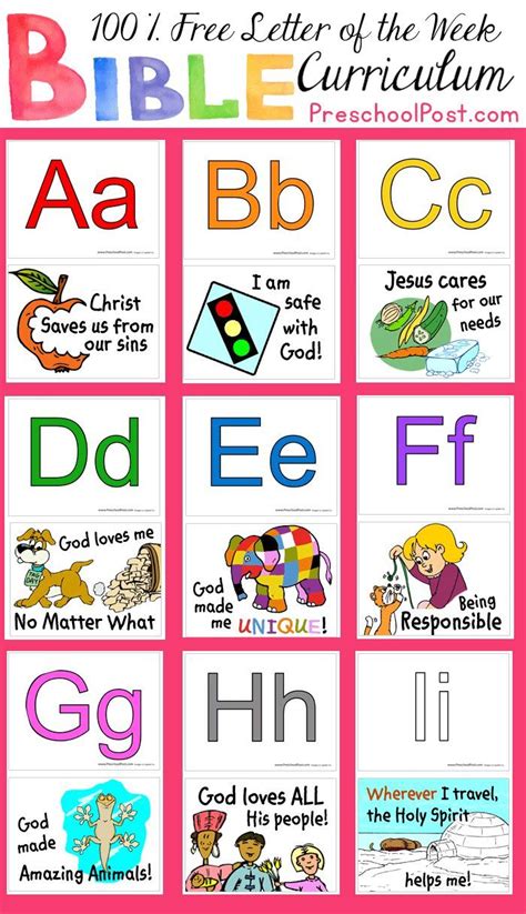 Great for church or home study. 36 Weeks of Free Preschool Lessons! This Free Letter of ...