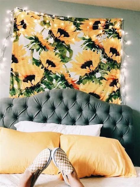 20 pictures of modern design of home mini library from the best usa designers. Sunflower Print Tapestry | SHEIN USA in 2020 | Aesthetic ...