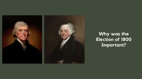 Why Was The Election Of 1800 Important History In Charts