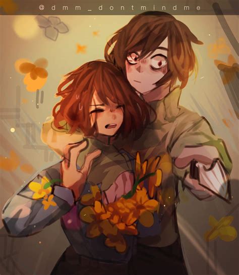Chara And Frisk Redraw Undertale Amino