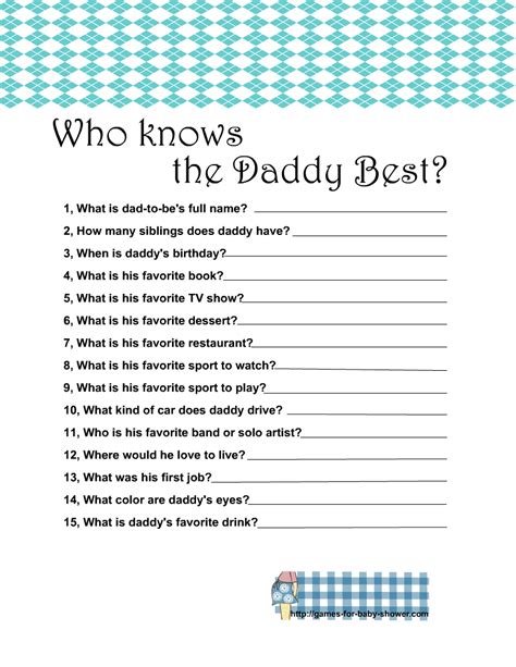Printable Baby Shower Games Sk1 Baby Games Editable Who Knows Daddy