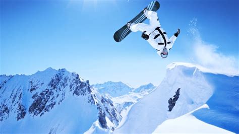 Extreme Snow Snowboarding Sports Winter Landscapes Man Mountains