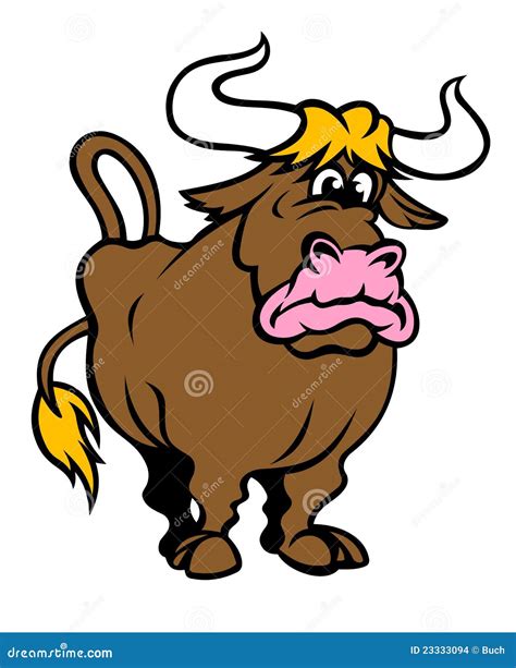 Funny Bull Stock Vector Illustration Of Bison Dangerous 23333094