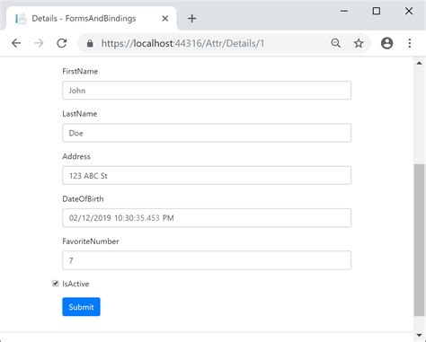 Forms And Fields In ASP NET Core LaptrinhX