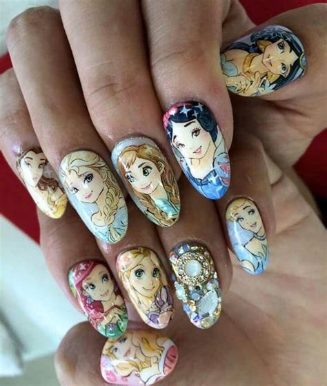 Pin By Jennifer Zunker On Nail Polish5 Princess Nail Art Disney