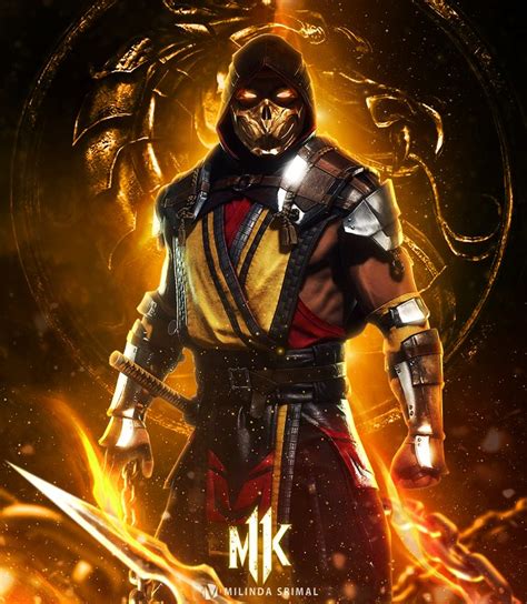Loves games, movies and comics. Mortal Kombat (2021) Poster - Scorpion Poster | Scorpion ...