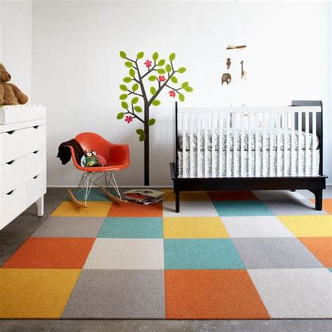 Carpet is soft and comfortable for kids and pets, and it's a staple of the flooring industry. Can use adhesive carpet squares. So cute. | Carpet tiles, Decor, Room