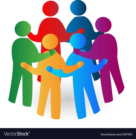 Teamwork Meeting People Logo Royalty Free Vector Image