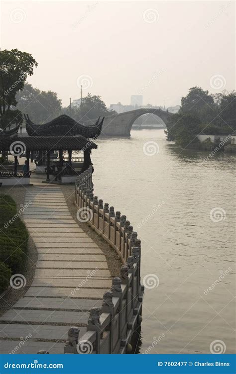 Pagoda And High Arched Bridge In Suzhou Stock Image Image Of Trip