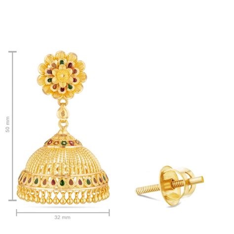 Buy Floral Jhumkha Earring Svtm Jewels