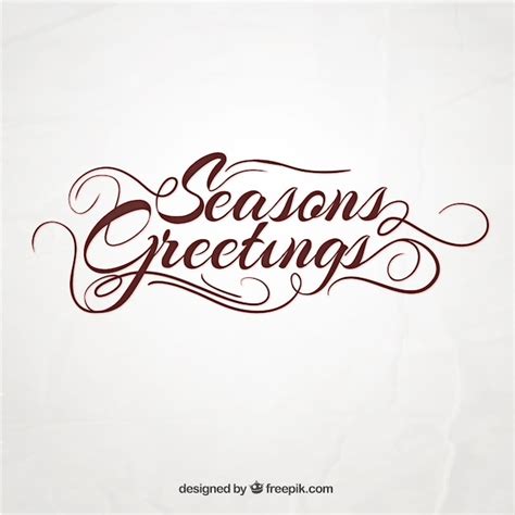 Free Vector Seasons Greetings