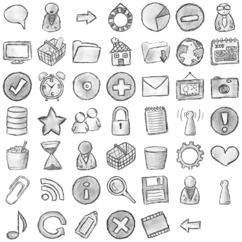 Hand Drawn Icon Set At Collection Of Hand Drawn Icon