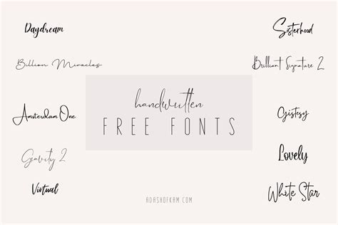 Best Free Handwritten Fonts On Canva Part 1 • Levee Road Studio