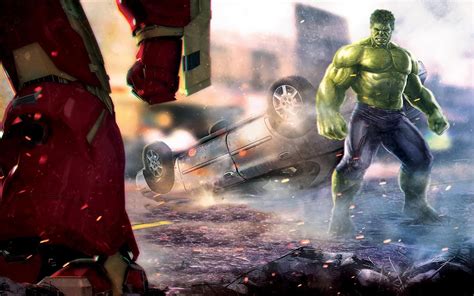 The Avengers Hulk Iron Man Avengers Age Of Ultron Wallpapers Hd