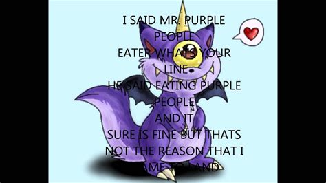One Eyed One Horned Flying Purple People Eater Lyrics Youtube