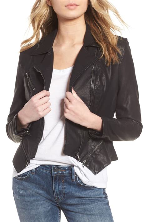 Women Slim Black Leather Jacket Women Jacket Mauvetree