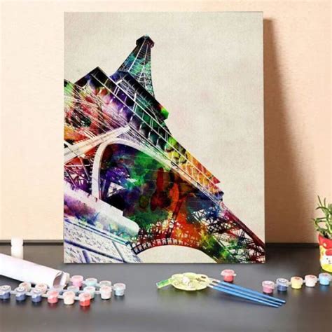 Paint By Numbers Kit Eiffel Tower Watercolor Australia Paint By Numbers