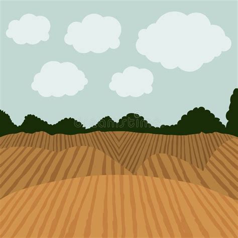 Agriculture Landscape Design Stock Illustration Illustration Of