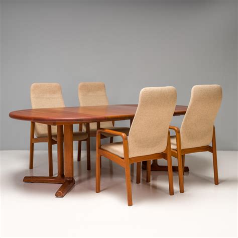Dyrlund Extendable Teak Dining Table And Set Of 4 Chairs 1960s For