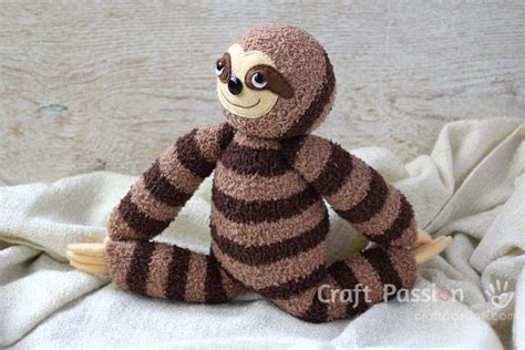 Sock Sloth Stuffed Animal Sewing Pattern Sewing Stuffed Animals