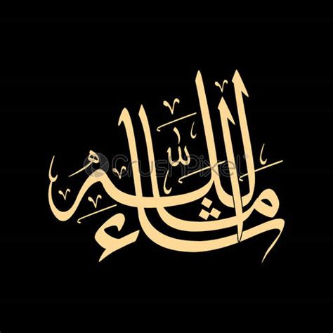 Masha Allah Diseño De Vectores De Caligrafía árabe Vector De Stock